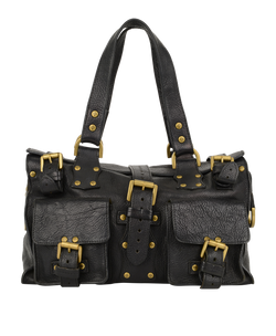 Roxanne Shoulder Bag, Leather, Black, 339020, DB, 2*
